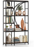 Geometrisches Bucherregal mit Metallrahmen im Industrie Design