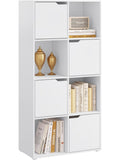 Bucherregal mit vier Turen und acht Fachern fur Wohn und Arbeitsbereiche