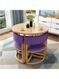 Esstisch Set fur vier Personen mit modernem Design fur Kuche Buro Wohnzimmer und Besprechungsraum in Violett