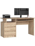PC Schreibtisch 135 cm mit ausziehbarer Tastaturablage fur Buro und Arbeitszimmer